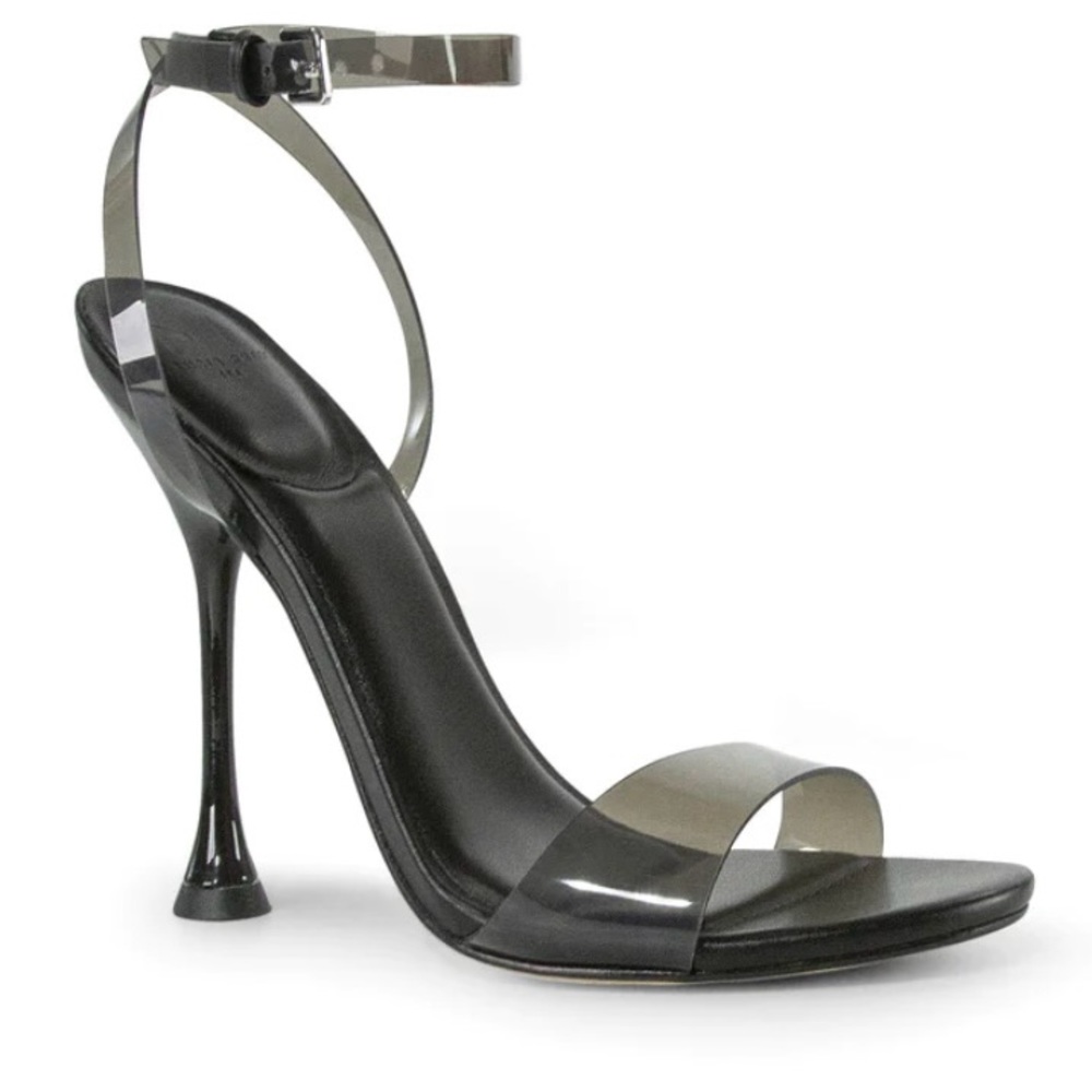 Marc Fisher LTD Calisty Strappy Heeled Sandal Smoke Black Size 9